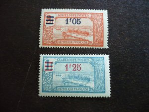 Stamps - Guadeloupe - Scott# 90-91 - Mint Hinged Part Set of 2 Stamps