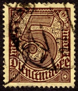 1920, Germany 5Mk, Used, Sc O13