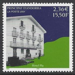 Andorra French 2001 Hotel Pla VF MNH (543)