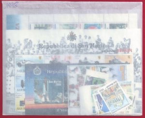 1998 San Marino, Full Year, New Stamps, 23 Values + 3 Sheets - MNH**