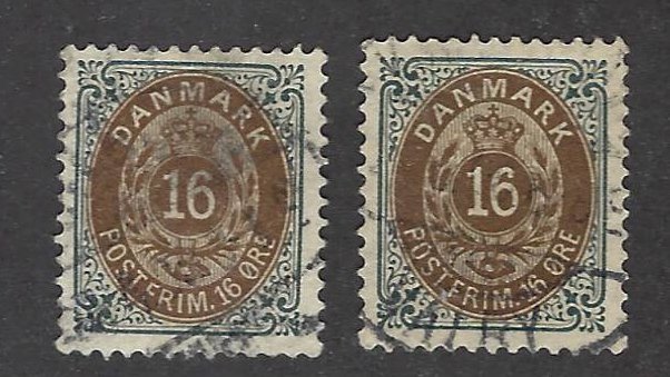 Denmark  SC#47 & 47a Used F-VF.....Check a bargain!