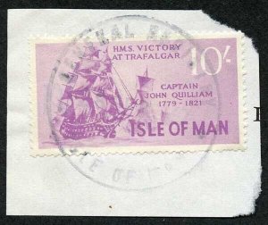 Isle of Man 10/- Purple QEII Pictorial Revenues CDS On Piece