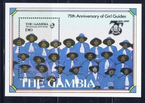 Gambia 593 NH 1985 Girl Guides S/S 