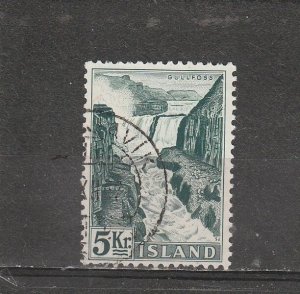 Iceland  Scott#  296  Used  (1956 Gull Waterfall)