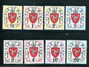 Isle of Man  #8-11 blocks, Post. Due 1972, 73 VF NH  - Lakeshore Philatelics