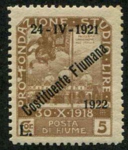 Fiume SC# 171 Second Constitutent Assembly of 1922 MLH SCV $2.50