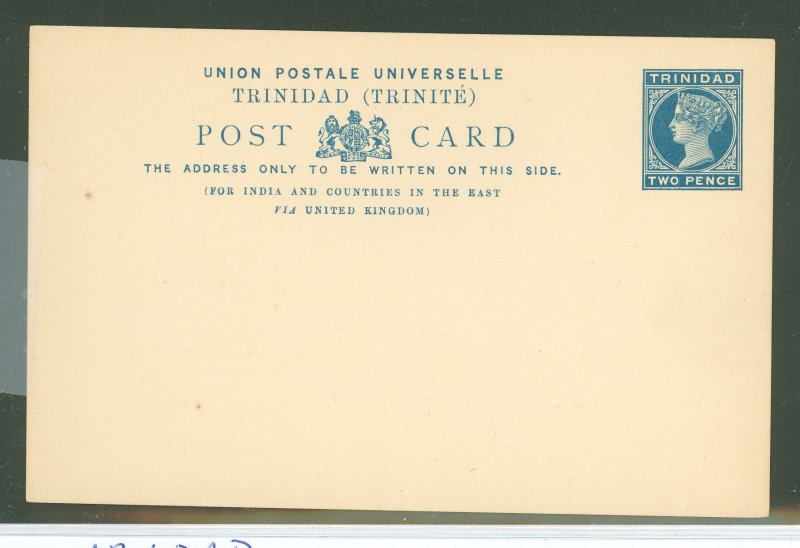 Trinidad  1884 2d blue on cream, couple tiny specks