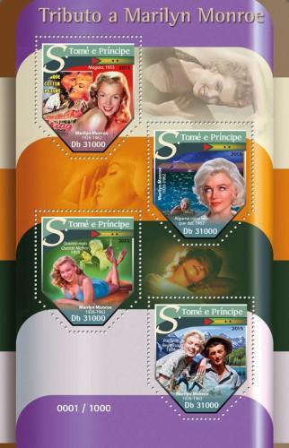 SAO TOME E PRINCIPE 2015 SHEET MARILYN MONROE st15509a