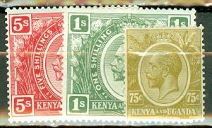 LC: Kenya Uganda Tanganyika 18-34 mint CV $188; scan shows only a few