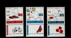 Israel Scott #1193-95, Tab Singles 1994 Complete FVF MNH