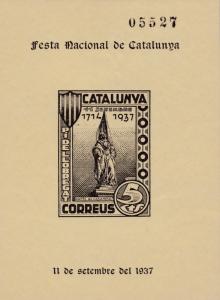 Spain 1937 Sheet Produced Local Fiesta National de Catalunya  VF/NH