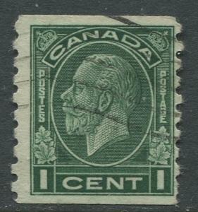 Canada -Scott 205 - KGV Definitive Issue -1933 - Used Coil - Single 1c Stamp