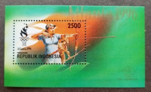 *FREE SHIP Indonesia Summer Olympic Games Atlanta 1996 Archery Sport (ms) MNH