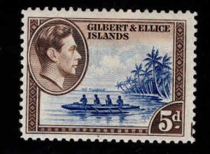 Gilbert & Ellice Islands Scott  46 MH* canoe stamp