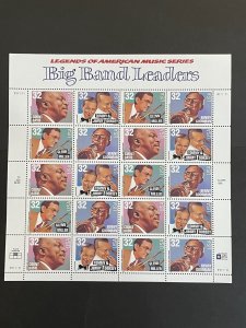 1996 sheet American Music Series Big Band Leaders Sc # 3096-3099