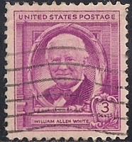 960 3 cent William A. White, Writer Stamp used EGRADED VF 80