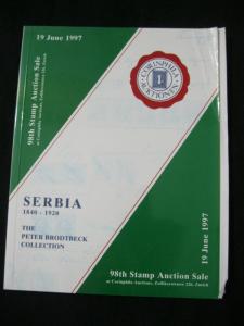 CORINPHILA AUCTION CATALOGUE 1997 SERBIA 'PETER BRODTBECK' COLLECTION