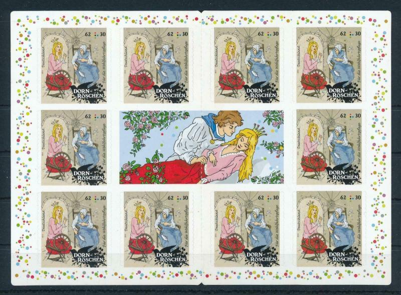 [98249] West Germany Bund. 2015 Fairytale Sleeping Beauty Self adh. Booklet MNH