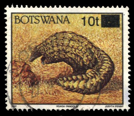 Botswana 594A, used, surcharge Pangolin