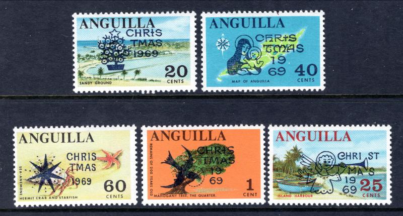 Anguilla 78-82 Christmas MNH VF