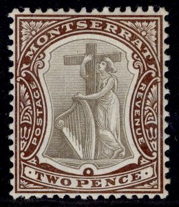 MONTSERRAT EDVII SG16, 2d grey & brown, M MINT.