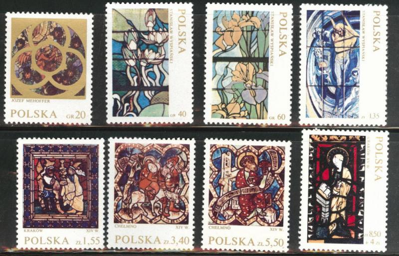 Poland Scott 1832-1838,B122 MNH** 1971  stained glass set