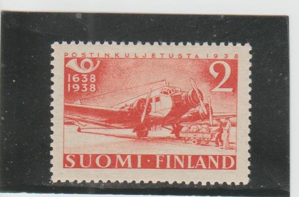 Finland  Scott#  217  MH  (1938 Mail Plane)