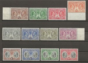 CAYMAN ISLANDS 1932 SG 84/95 MINT Cat £500