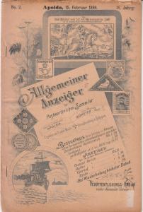 Allgemeiner Anzeiger - 1898 ##1,2,3,4,5,6,7,9 (Apolda/Munster)