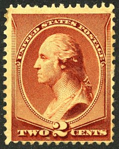 U.S. #210 MINT PARTIAL OG NH CREASE THIN