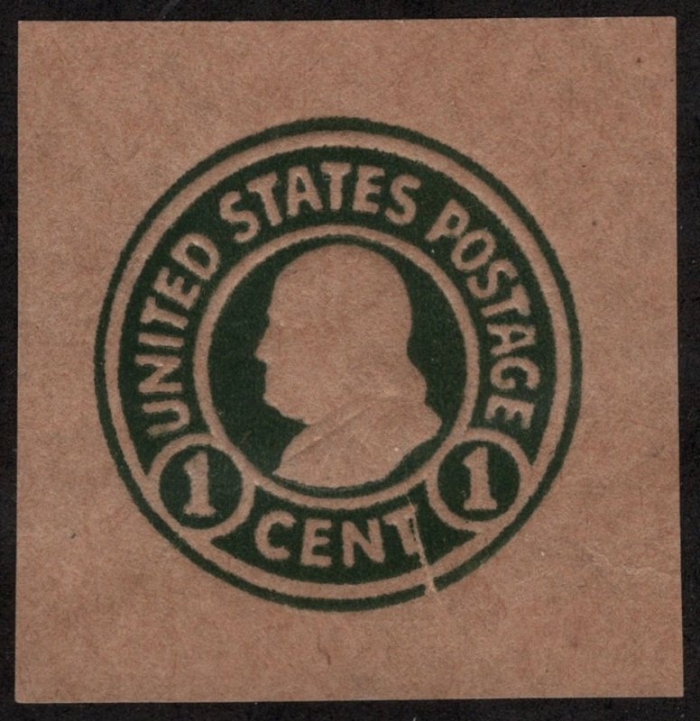 SC#W425 1¢ Franklin Cut Square (1916) Unused