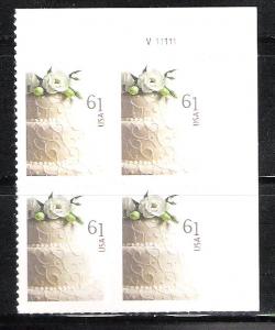 MNH Plate Block Wedding Cake sc 4398 @ face