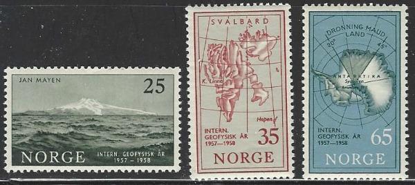 Norway #355-357 Mint Hinged Full Set of 3