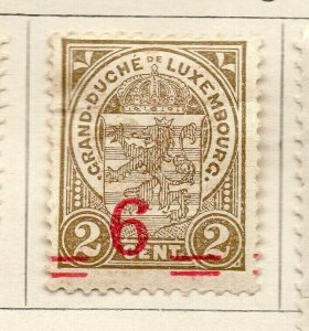 Luxemburg 1922-24 Early Issue Fine Mint Hinged 6c. Surcharged NW-191789