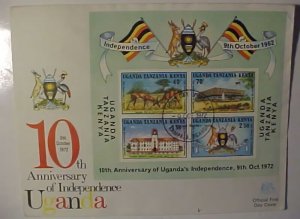 UGANDA SHEETLET FDC 1972