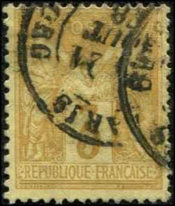 France SC# 89 Peace & Commerce 3c USED SCV $ 47.50