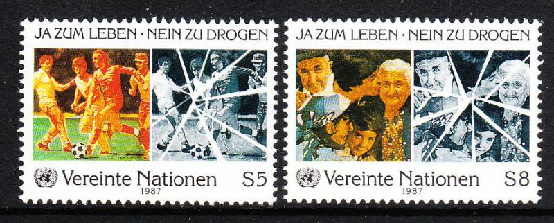 70-71 United Nations Vienna 1987 Fight for Drugs MNH