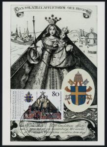 Germany 1503 on Maxi Card - Papal Arms, Madonna & Child, Architecture