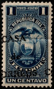 ✔️ ECUADOR 1920 - POSTAL TAX OVERPRINT SHIP & BIRD - SC. RA3 MNH [050] READ COND