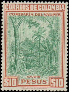 Colombia #665, Incomplete Set, 1956, Never Hinged