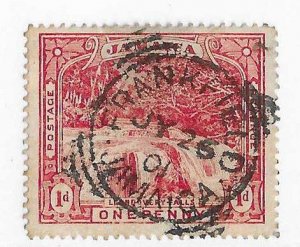 Jamaica Sc #31 1p red used with Frankfield squared circle VF