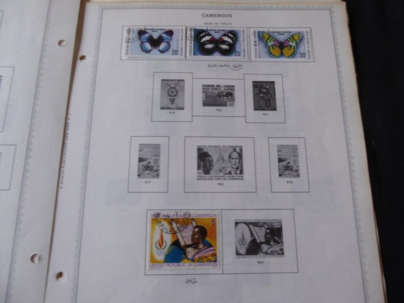 Cameroun 1916-1982 Stamp Collection on Album Pages