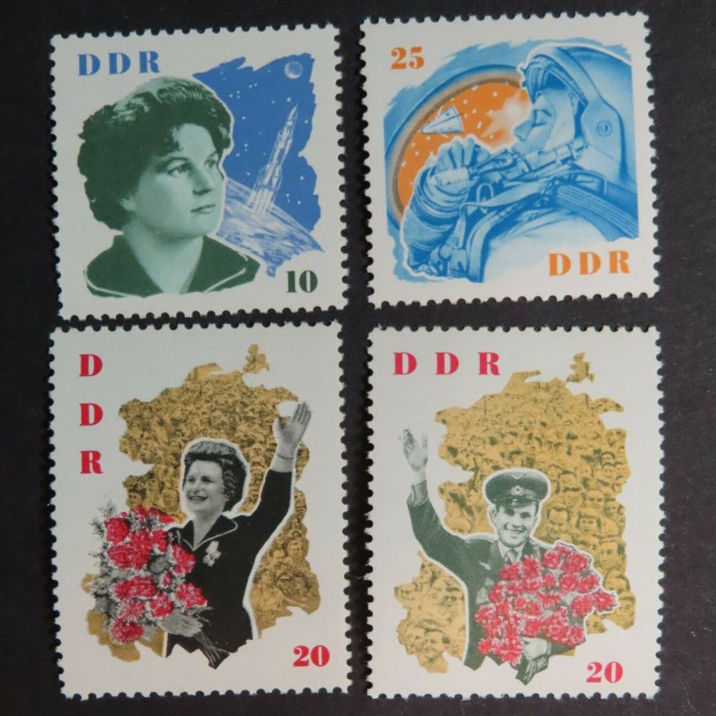 HuskyStamps ~ Germany DDR #673-676, set of 4, MNH, Space,  6 pictures