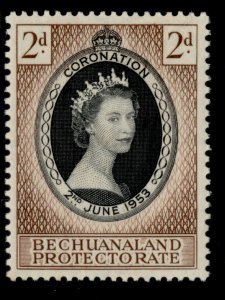 BECHUANALAND PROTECTORATE QEII SG142, 2d 1953 CORONATION, M MINT.