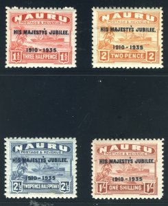 Nauru 1935 KGV Silver Jubilee set complete superb MNH. SG 40-43. Sc 31-34.