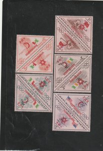 Republica  Dominicana  B12-13,15,20 MNH  Melbourne 1956