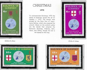 Guernsey #127-130  Christmas 1975   (MNH)  set complete CV $1.00