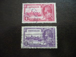 Stamps - Newfoundland - Scott# 226-227 - Used Part Set of 2 Stamps