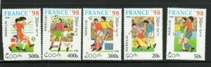 LAOS #1268-1272  1996  WORLD SCOOER CHAMPIONSHIP '98       MINT  VF NH  O.G