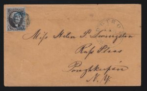 US 2 (C) var 10c Washington 1847 Double Xfr Cover w/PSE Cert VF 4 Marg SCV$4400